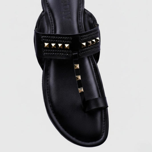 Black Stone kolhapuri Chappal