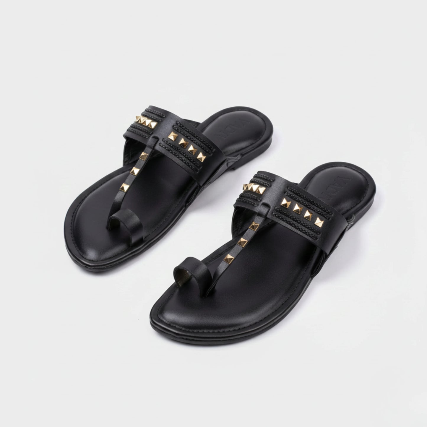 Black Gold Stone – Men’s Slip-On Chappal