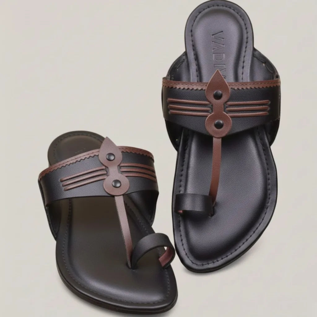 Classic Duo – Men’s Slip-On Chappal