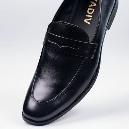 loafers plain black penny loafers