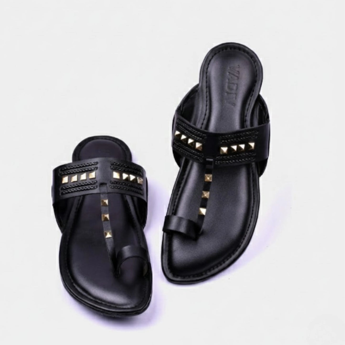 Black Gold Stone – Men’s Slip-On Chappal