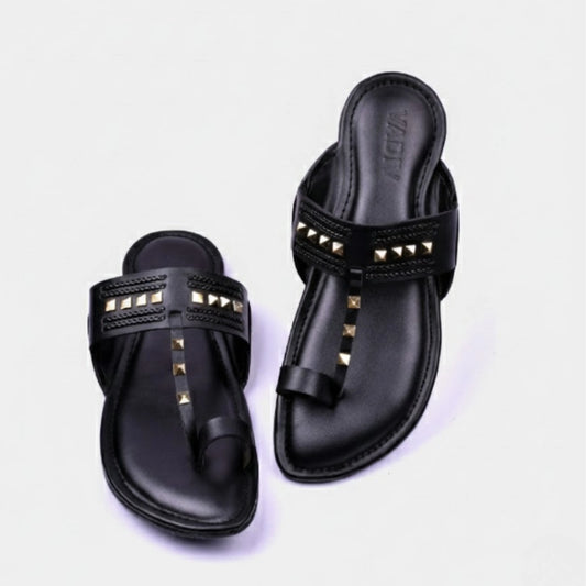 Black Stone kolhapuri Chappal