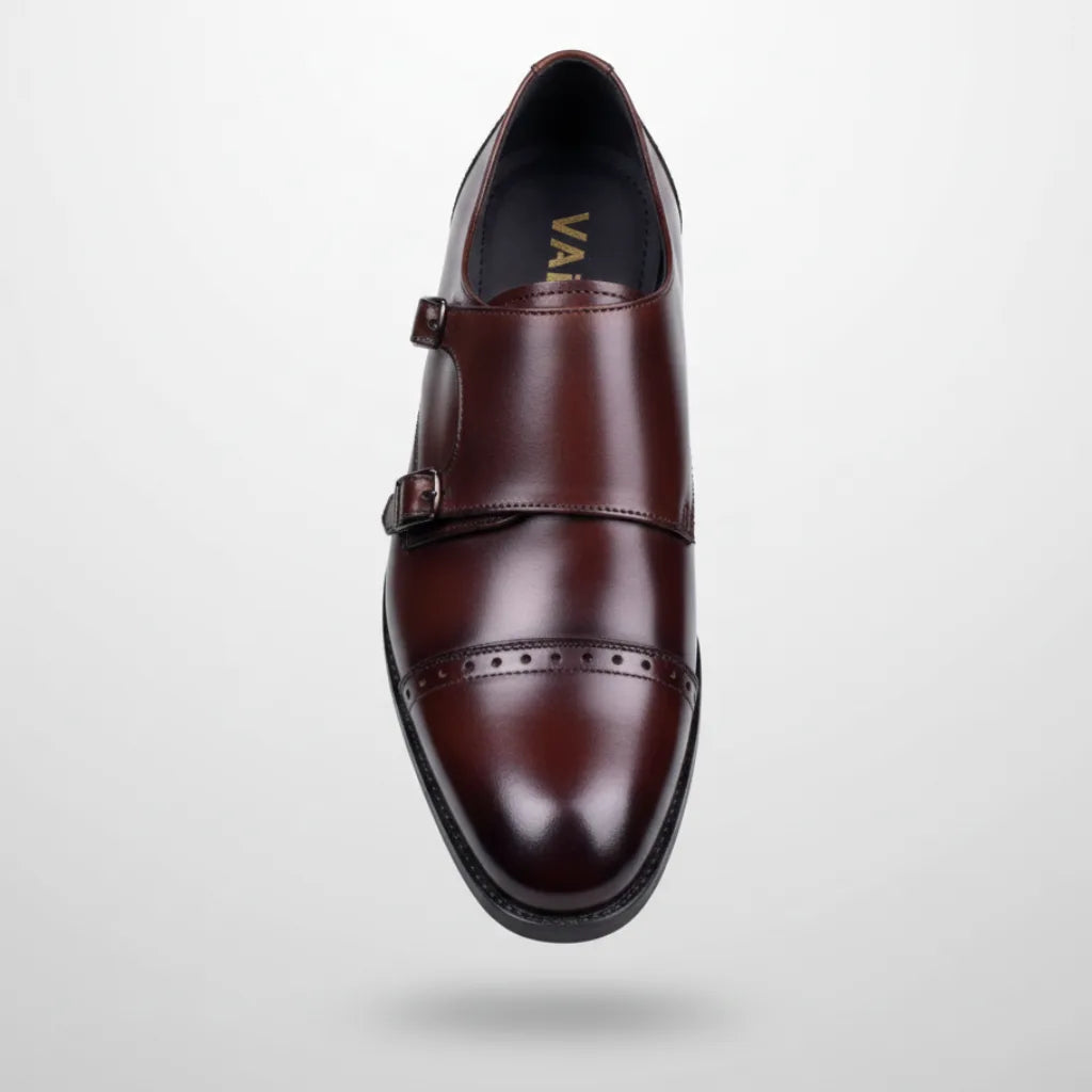 Monk Strap Brown Shoes Dots