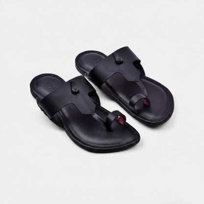 MetroStep Black– Men’s Casual Slip-On Chappal
