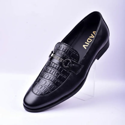 Loafers black crocodile
