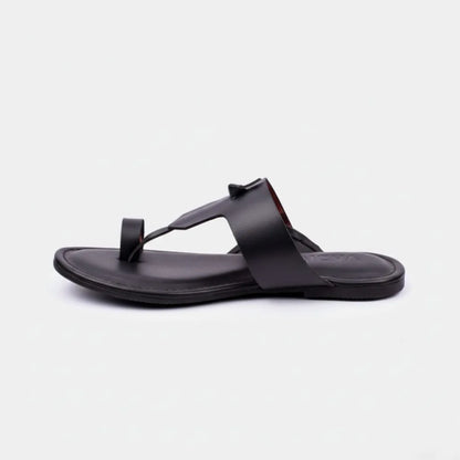 MetroStep Black– Men’s Casual Slip-On Chappal